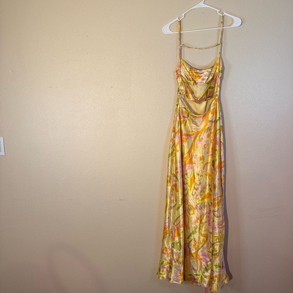 Thirty Thirty Floral Maxi Dress in Yellow and Pink Small - Picture 7 of 7